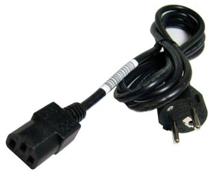 Schuko - IEC C13 Cable 1.8m Μαύρο (CAB-P002)