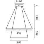 ΦΩΤΙΣΤΙΚΟ ΚΡΕΜΑΣΤΟ ΣΤΡΟΓΓΥΛΟ LED 37W Φ40XΦ60X120 ΛΕΥΚΟ ARTE ILLUMINA DOPPIA - Image 3