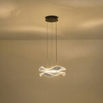 ΦΩΤΙΣΤΙΚΟ ΚΡΕΜΑΣΤΟ ΑΚΡΥΛΙΚΟ ΣΤΡΟΓΓΥΛΟ LED 34W  Ø 340mm 3000K 3024Lm ΜΑΥΡΟ ARTE ILLUMINA FIRENZE - Image 3