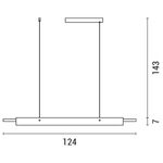 ΦΩΤΙΣΤΙΚΟ ΚΡΕΜΑΣΤΟ ΓΡΑΜΜΙΚΟ LED 20W ΜΑΥΡΟ L124*W5.6*H7CM 3 CCT ARTE ILLUMINA - Image 3