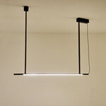 ΦΩΤΙΣΤΙΚΟ ΚΡΕΜΑΣΤΟ ΜΕΤΑΛΛΟ LED 21W 3000K 2100Lm 1400X60X1200mm ΜΑΥΡΟ ARTE ILLUMINA LINEA - Image 3