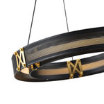 ΦΩΤΙΣΤΙΚΟ ΚΡΕΜΑΣΤΟ ΑΛΟΥΜΙΝΙΟ LED 21W 3000K 2100Lm 420X1200mm ΜΑΥΡΟ-ΧΡΥΣΟ  ARTE ILLUMINA LUIS - Image 4