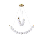 ΦΩΤΙΣΤΙΚΟ ΚΡΕΜΑΣΤΟ ΜΕΤΑΛΛΟ LED 19W 3000K 1170Lm 800X1420mm  ΜΠΡΟΝΖΕ-ΛΕΥΚΟ ARTE ILLUMINA TREA - Image 2