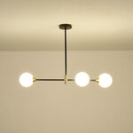 ΦΩΤΙΣΤΙΚΟ ΚΡΕΜΑΣΤΟ ΓΥΑΛΙ 3ΦΩΤΟ 3XG9 MAX 10W 850x570m ΜΑΥΡΟ ARTE ILLUMINA ORBA - Image 3