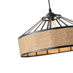 ΦΩΤΙΣΤΙΚΟ ΚΡΕΜΑΣΤΟ ΣΧΟΙΝΙ-ΜΕΤΑΛΛΟ ΜΟΝΟΦΩΤΟ Ε27 MAX 15W 400X1300mm ΜΑΥΡΟ-ΧΑΚΙ ARTE ILLUMINA HELIOS - Image 4