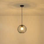 ΦΩΤΙΣΤΙΚΟ ΚΡΕΜΑΣΤΟ ΜΕΤΑΛΛΟ 1XE27  MAX 15W 350X350Χ1360mm ΜΑΥΡΟ ARTE ILLUMINA OGGI - Image 3