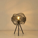 ΦΩΤΙΣΤΙΚΟ ΕΠΙΤΡΑΠΕΖΙΟ ΜΕΤΑΛΛΟ 1XE27  MAX 15W 300X300X4700mm ΜΑΥΡΟ ARTE ILLUMINA OGGI - Image 3