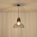 ΦΩΤΙΣΤΙΚΟ ΚΡΕΜΑΣΤΟ ΜΕΤΑΛΛΟ 1XE27  MAX 15W 360X360X1380mm ΜΑΥΡΟ ARTE ILLUMINA OGGI - Image 3