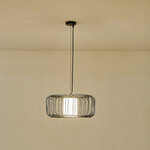 ΦΩΤΙΣΤΙΚΟ ΚΡΕΜΑΣΤΟ ΜΕΤΑΛΛΟ 1XE27  MAX 40W  340X340X1520mm ΜΑΥΡΟ ARTE ILLUMINA AIRY - Image 3