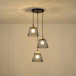 ΦΩΤΙΣΤΙΚΟ ΚΡΕΜΑΣΤΟ ΜΕΤΑΛΛΟ 3ΙΦΩΤΟ 3XE27  MAX 15W 370X370X1260mm ΜΑΥΡΟ ARTE ILLUMINA OGGI - Image 3