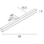 ΦΩΤΙΣΤΙΚΟ ΜΠΑΝΙΟΥ LED 7W 4000Κ 650Lm 500X103X40 ΝΙΚΕΛ (2τρόποι στήριξης) ARTE ILLUMINA DIPLO - Image 3