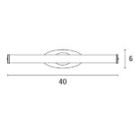 ΦΩΤΙΣΤΙΚΟ ΜΠΑΝΙΟΥ LED 6W 4000Κ 480Lm 400X130X60 ΝΙΚΕΛ ARTE ILLUMINA DIPLO - Image 3