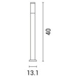 ΚΟΛΩΝΑΚΙ ΔΑΠΕΔΟΥ ΙΝΟΧ ΣΕΙΡΑ 40cm "XIOS" E27 ARTE ILLUMINA - Image 2