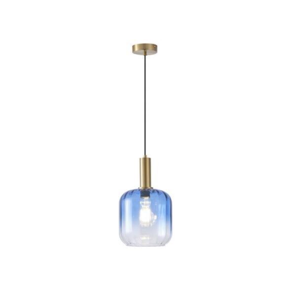 ΦΩΤΙΣΤΙΚΟ ΚΡΕΜΑΣΤΟ ΑΝΑΓΛΥΦΟ ΓΥΑΛΙ 1XΕ27 15W 200X210mmX160cm ΜΠΛΕ ARTE ILLUMINA OMBRE