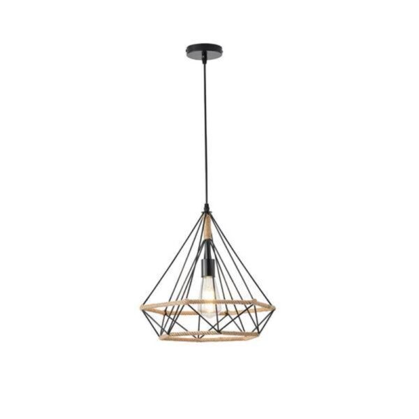 ΦΩΤΙΣΤΙΚΟ ΚΡΕΜΑΣΤΟ ΣΧΟΙΝΙ-ΜΕΤΑΛΛΟ ΜΟΝΟΦΩΤΟ Ε27 MAX 15W 380X380X1450mm ΜΑΥΡΟ-ΧΑΚI ARTE ILLUMINA FLARE