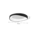 InLight Πλαφονιέρα οροφής LED 72W 3CCT από γκρί μέταλλο και λευκό ακρυλικό D:52cm (42033-Gray) - Image 2