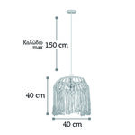 InLight Κρεμαστό φωτιστικό woolen μπεζ 1XE27 D:40cm (4532) - Image 4