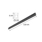 InLight Κρεμαστό φωτιστικό LED 40W 3000K από αλουμίνιο σε μαύρη απόχρωση D:120cm (6030-120-BL) - Image 2
