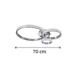 InLight Πλαφονιέρα οροφής LED 96W 3000K από χρυσαφί αλουμίνιο και ακρυλικό D:70cm (6035-GL) - Image 2