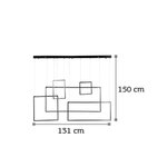 InLight Κρεμαστό φωτιστικό LED 160W 3000K από αλουμίνιο σε χρώμιο απόχρωση D:131cm (6165-CH) - Image 3