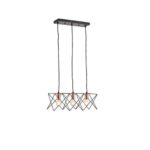 ΦΩΤΙΣΤΙΚΟ ΚΡΕΜΑΣΤΟ ΜΕΤΑΛΛΟ 3ΦΩΤΟ 3XE27  MAX 15W 517X175X1240mm ΜΑΥΡΟ ARTE ILLUMINA BRAWCK