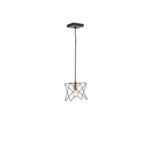ΦΩΤΙΣΤΙΚΟ ΚΡΕΜΑΣΤΟ ΜΕΤΑΛΛΟ 1XE27  MAX 40W 175X175X1240mm  ΜΑΥΡΟ ARTE ILLUMINA BRAWCK