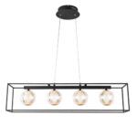 ΦΩΤΙΣΤΙΚΟ ΚΡΕΜΑΣΤΟ ΜΕΤΑΛΛΟ LED 14W 3000Κ 650Lm 80X1200mm ΜΑΥΡΟ ARTE ILLUMINA  BOX