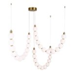 ΦΩΤΙΣΤΙΚΟ ΚΡΕΜΑΣΤΟ ΜΕΤΑΛΛΟ LED 35W 3000K 2730Lm 900Χ1890mm ΜΠΡΟΝΖΕ-ΛΕΥΚΟ  ARTE ILLUMINA TREA