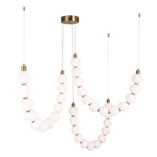 ΦΩΤΙΣΤΙΚΟ ΚΡΕΜΑΣΤΟ ΜΕΤΑΛΛΟ LED 35W 3000K 2730Lm 900Χ1890mm ΜΠΡΟΝΖΕ-ΛΕΥΚΟ  ARTE ILLUMINA TREA