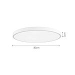InLight Πλαφονιέρα οροφής LED 150W 3CCT (by switch on base) από λευκό μέταλλο και ακρυλικό D:80cm (42035-A-White) - Image 2