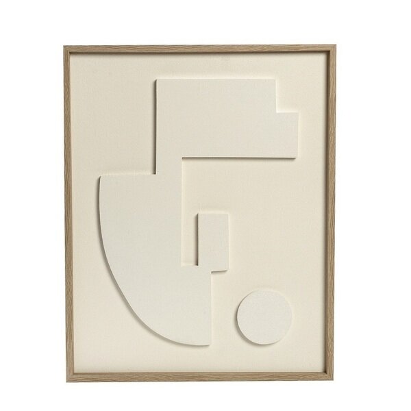 ΠΙΝΑΚΑΣ ΣΕ 3D ΚΑΜΒΑ ΛΕΥΚΟΣ PVC/MDF 50Χ40ΕΚ|