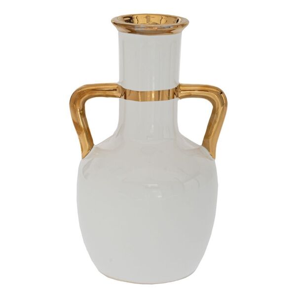 ΒΑΖΟ ΛΕΥΚΟ ΚΕΡΑΜΙΚΟ ΜΕ ΧΡΥΣΑ ΧΕΡΟΥΛΙΑ Φ15Χ20ΕΚ