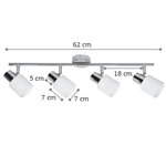 InLight Επιτοίχιο σποτ από μέταλλο σε απόχρωση λευκής πατίνας 4XE14 D:62cm (9079-4Φ-Λευκή Πατίνα) - Image 2