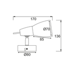ΣΠΟΤ Ι ΓΥΑΛΙ ΝΙΚΕΛ ΜΑΤ 40W E14 KAMET - Image 2