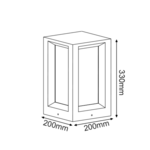 ΦΩΤΙΣΤΙΚΟ ΚΗΠΟΥ 330MM IP65 2xE27 Max.7W ΛΕΥΚΟ ΤΣΙΜΕΝΤΟ & PC ΚΑΛΥΜΜΑ - Image 2