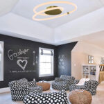 InLight Πλαφονιέρα οροφής LED 40W 3000K από μαύρο μέταλλο και σωλήνα PVC D:60cm (42010) - Image 3