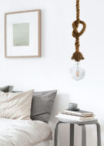 InLight Κρεμαστό φωτιστικό από καφέ σχοινί 1XE27 D:130cm (4381-1-WH) - Image 3