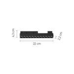 InLight Φωτιστικό LED 12W 4000K για μαγνητική ράγα σε μαύρη απόχρωση D:22cmX4,3cm (T01302-BL) - Image 2