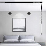 InLight Κρεμαστό φωτιστικό LED 6W 4000K για μαγνητική ράγα σε μαύρη απόχρωση D:10cmX6,5cm (T02502-BL) - Image 3