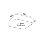 ΟΡΟΦΗΣ Φ/Σ LED 40W 3200LM 3000K ΛΕΥΚΟ ΜΕΤ/ΚΟ 48X48XH13CM EMERY - Image 2