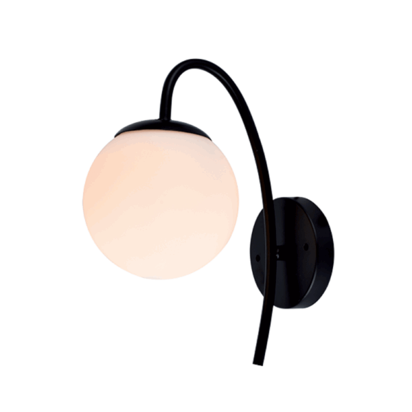 LINA ΑΠΛΙΚΑ 1XE27 ΜΑΥΡΟ/ ΛΕΥΚΟ ΓΥΑΛΙ