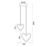 ΚΡΕΜΑΣΤΟ Φ/Σ LED 14W 3000K 900LM INNAMORATO ΛΕΥΚΟ ΜΕΤ/ΚΟ 24X14X100CM - Image 3