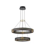 ΦΩΤΙΣΤΙΚΟ ΚΡΕΜΑΣΤΟ ΑΛΟΥΜΙΝΙΟ LED 62W 3000K 6200Lm 620X1200mm ΜΑΥΡΟ-ΧΡΥΣΟ ARTE ILLUMINA LUIS