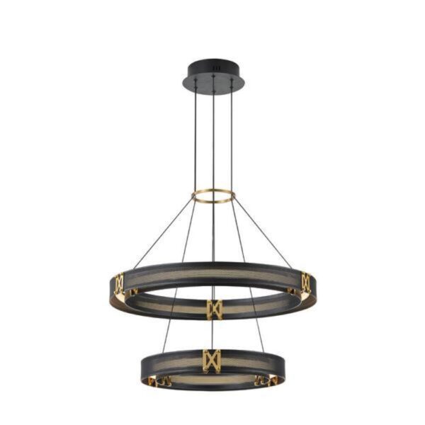 ΦΩΤΙΣΤΙΚΟ ΚΡΕΜΑΣΤΟ ΑΛΟΥΜΙΝΙΟ LED 62W 3000K 6200Lm 620X1200mm ΜΑΥΡΟ-ΧΡΥΣΟ ARTE ILLUMINA LUIS