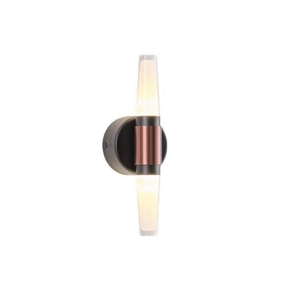 ΑΠΛΙΚΑ TOIXOY ΑΛΟΥΜΙΝΙΟΥ LED 6W 3000K 600Lm Φ80X240mm ΜΑΥΡΟ-ΧΡΥΣΟ  ARTE ILLUMINA VELAS