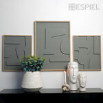 ΠΙΝΑΚΑΣ ΣΕ 3D ΚΑΜΒΑ ΓΚΡΙ PVC/MDF 70Χ50ΕΚ - Image 3