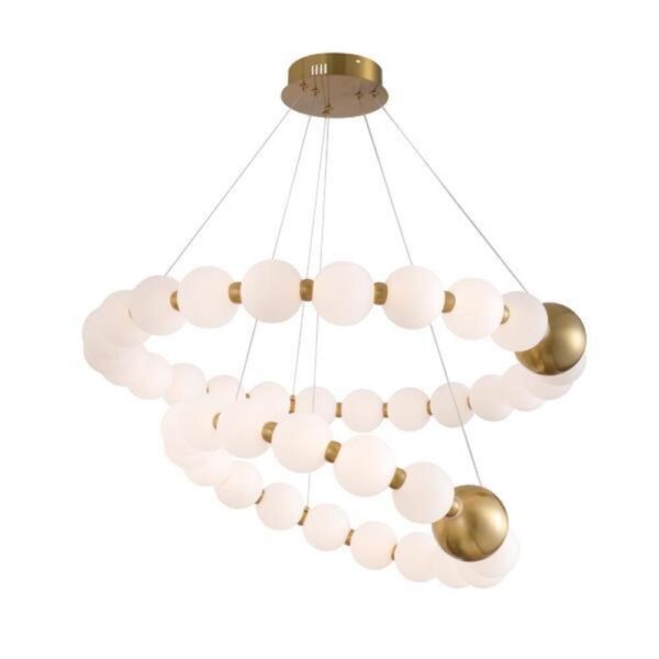 ΦΩΤΙΣΤΙΚΟ ΚΡΕΜΑΣΤΟ ΜΕΤΑΛΛΟ LED 40W 3000K 2730Lm 720X1275mm  ΜΠΡΟΝΖΕ-ΛΕΥΚΟ  ARTE ILLUMINA TREA