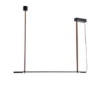 ΦΩΤΙΣΤΙΚΟ ΚΡΕΜΑΣΤΟ ΜΕΤΑΛΛΟ LED 21W 3000K 2100Lm 1400X60X1200mm ΜΑΥΡΟ ARTE ILLUMINA LINEA
