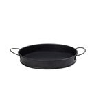 ΔΙΣΚΟΣ ΟΒΑΛ ΜΕΤΑΛ. ΜΕ ΛΑΒΕΣ ΜΑΥΡΟ 21(23,5 INCL. HANDLES)X15,5X4CM (smA)