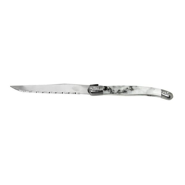 ANTIQUE CUT ΜΑΧΑΙΡΙ STEAK ΑΣΗΜΙ ΛΕΥΚΗ ΛΑΒΗ - NEW BLADE-  SS420 1,5MM 23EK